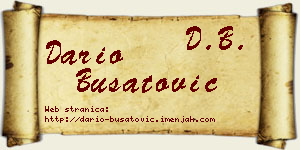 Dario Bušatović vizit kartica